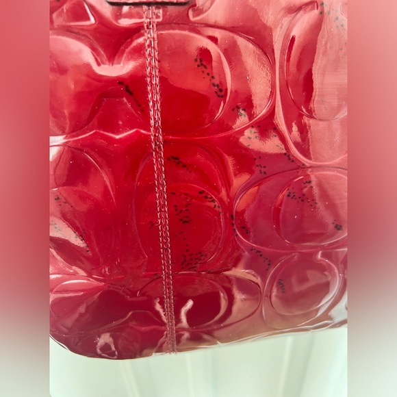 Coach Gallery Embossed Garnet Patent Leather Tote - Picture 6 of 14